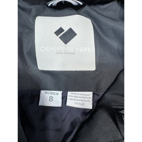Obermeyer Alpine Ski Snowboard Jacket Black Faux Fur Hood Waterproof SZ 8 - Picture 6 of 14